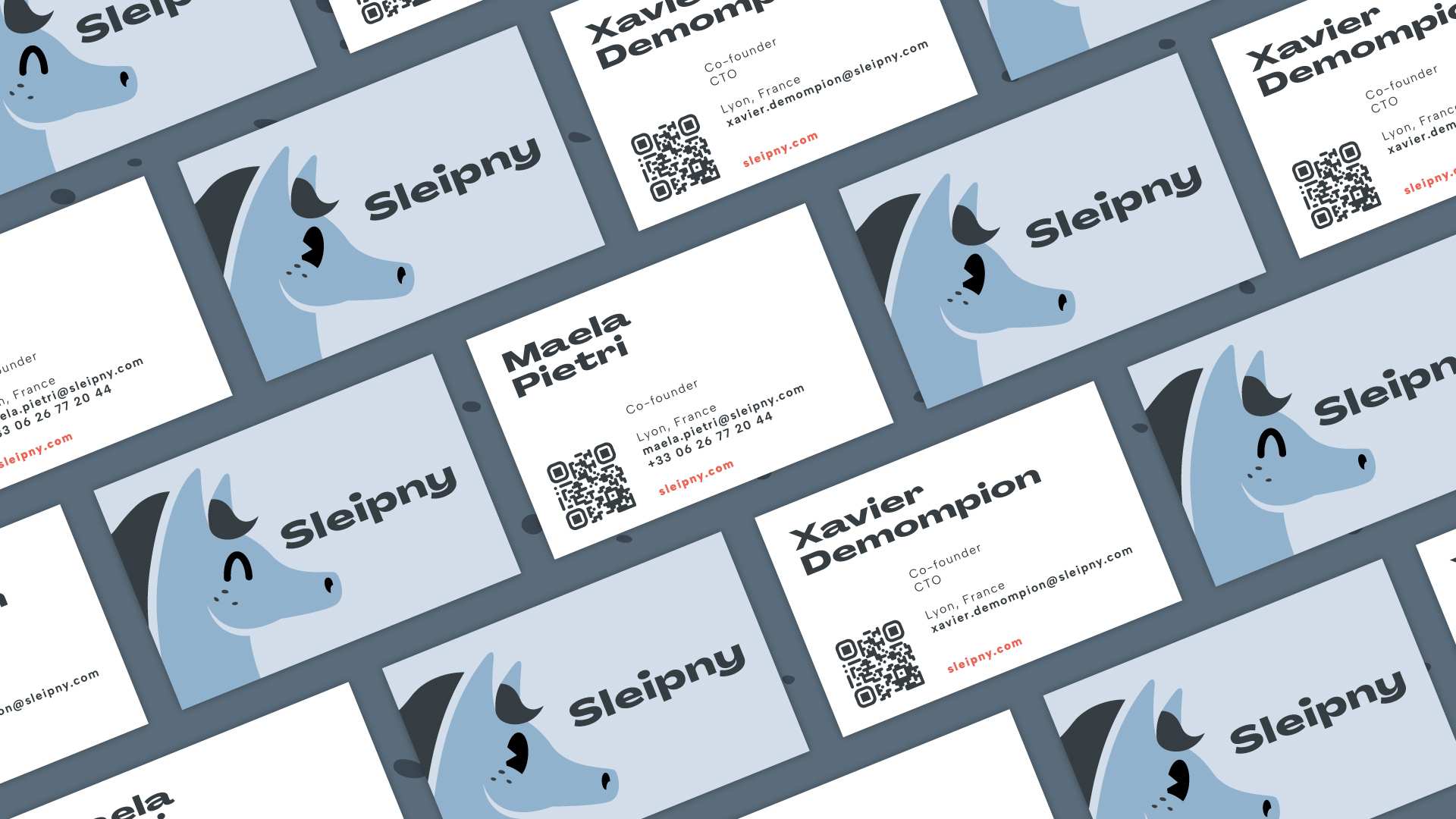 Cartes de visite pour Sleipny, catalogue de chevaux